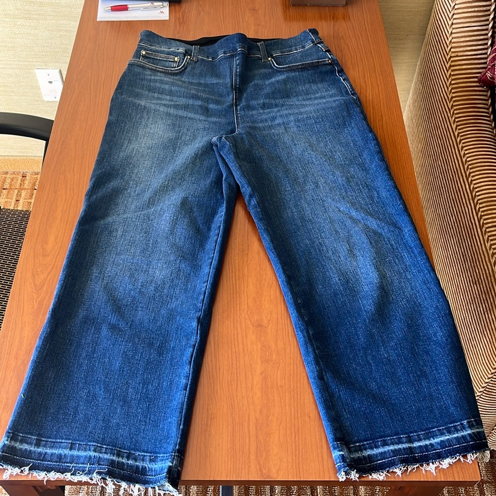 Lysse Premium Denim Frances Wide Leg Crop pull on denim - inseam 25” -